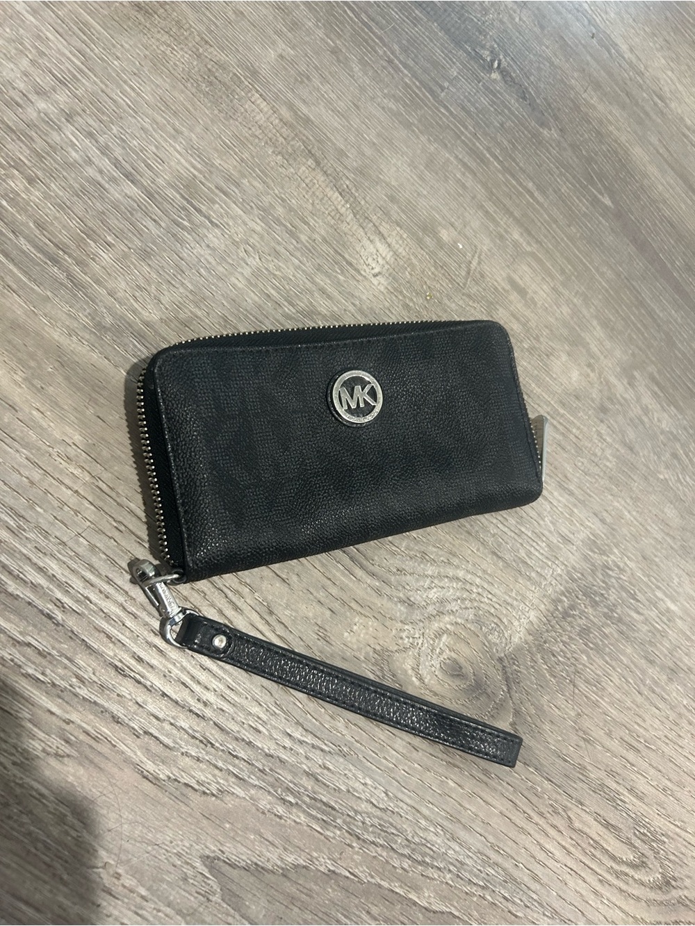 Michael Kors Black Zip Wristlet Wallet